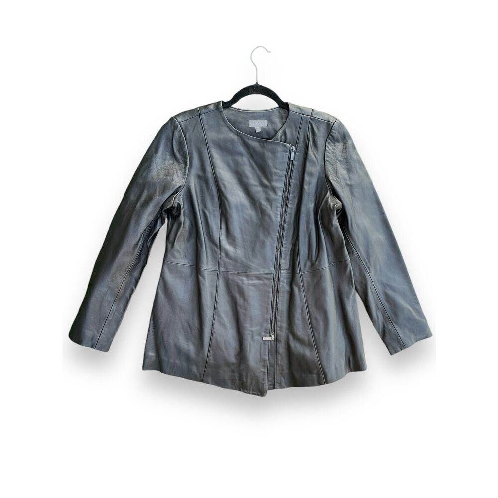 Neiman Marcus Exclusive Black Soft Leather Moto Zip Jacket Size XL NWT $495